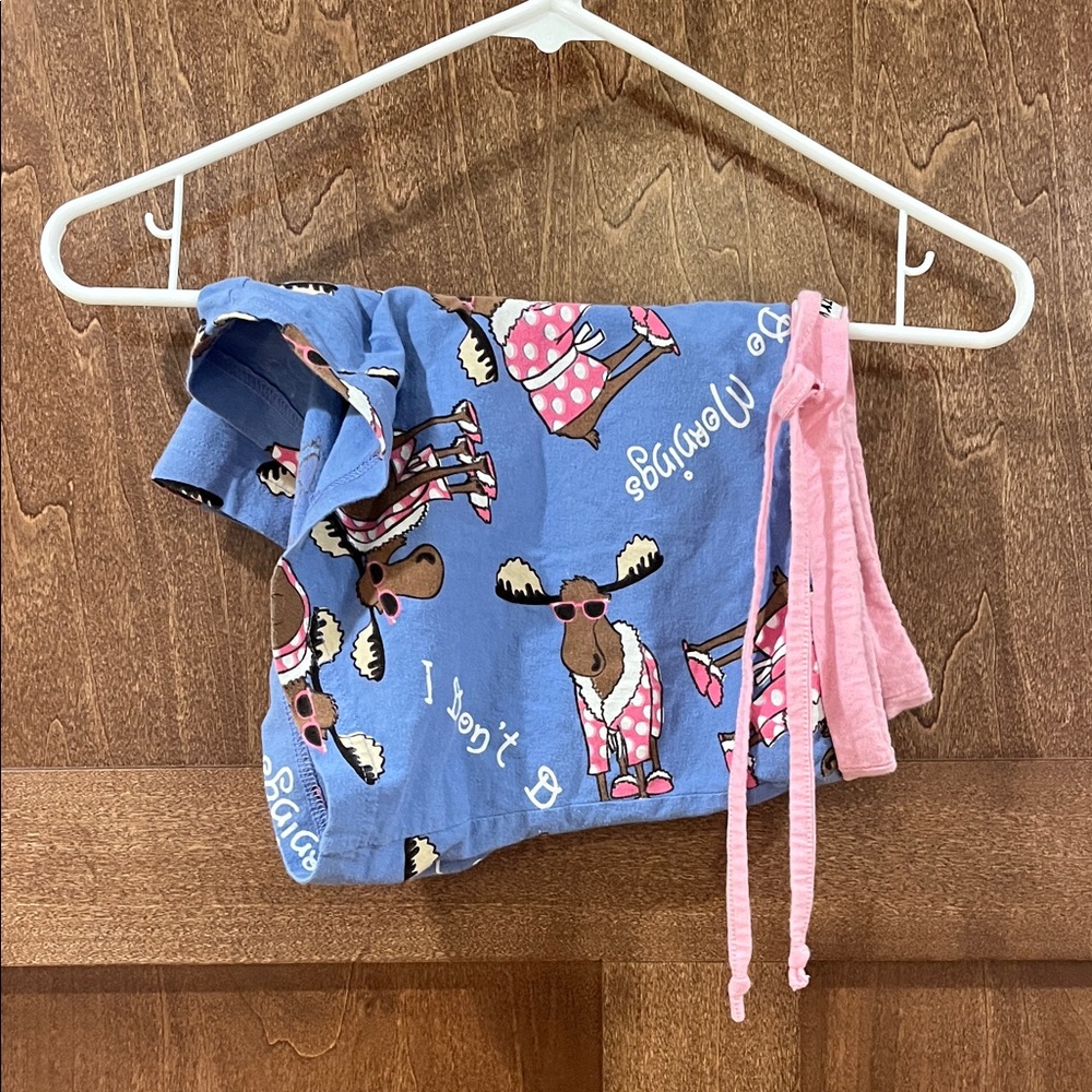 Lazy One Blue and Pink Junior Boxer Pajama Bottoms